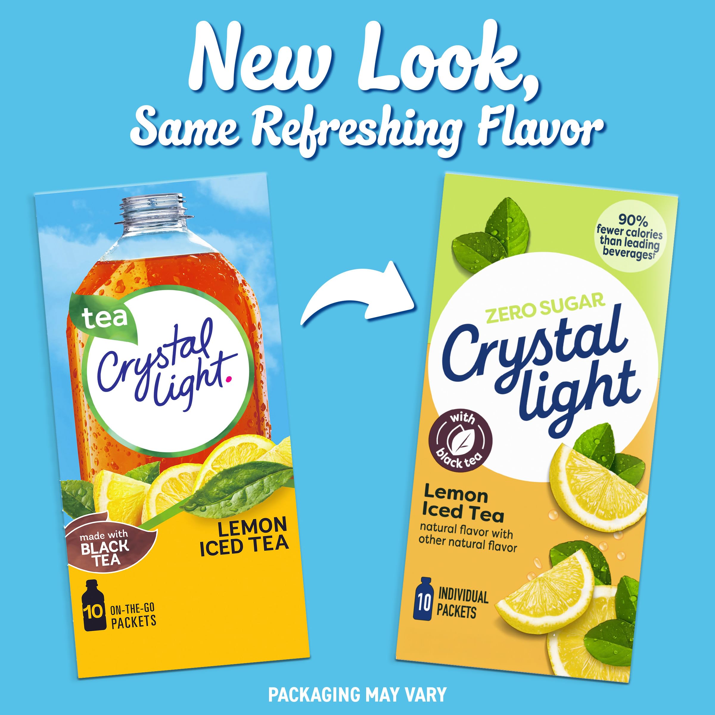 Crystal Light Lemon Iced Tea desk-drawer packet keeps flavor close at hand.