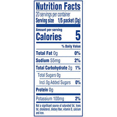 Crystal Light lemonade packets close-up highlighting low-calorie flavor option.