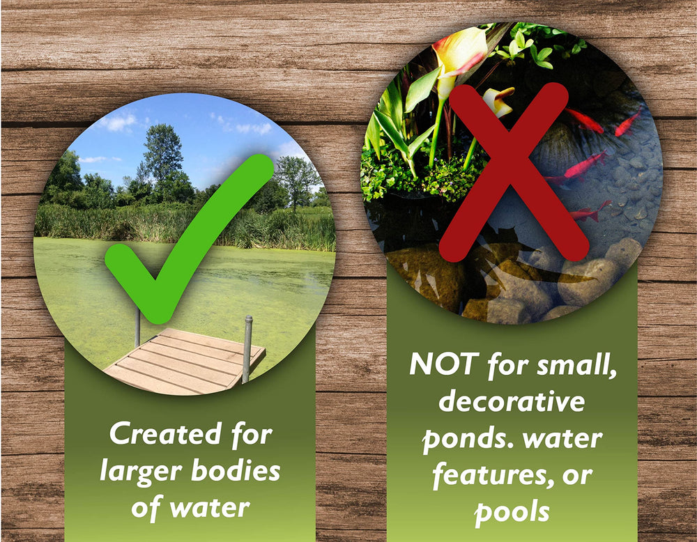Crystal Plex clear water after application promotes enjoyable pond visibility.
