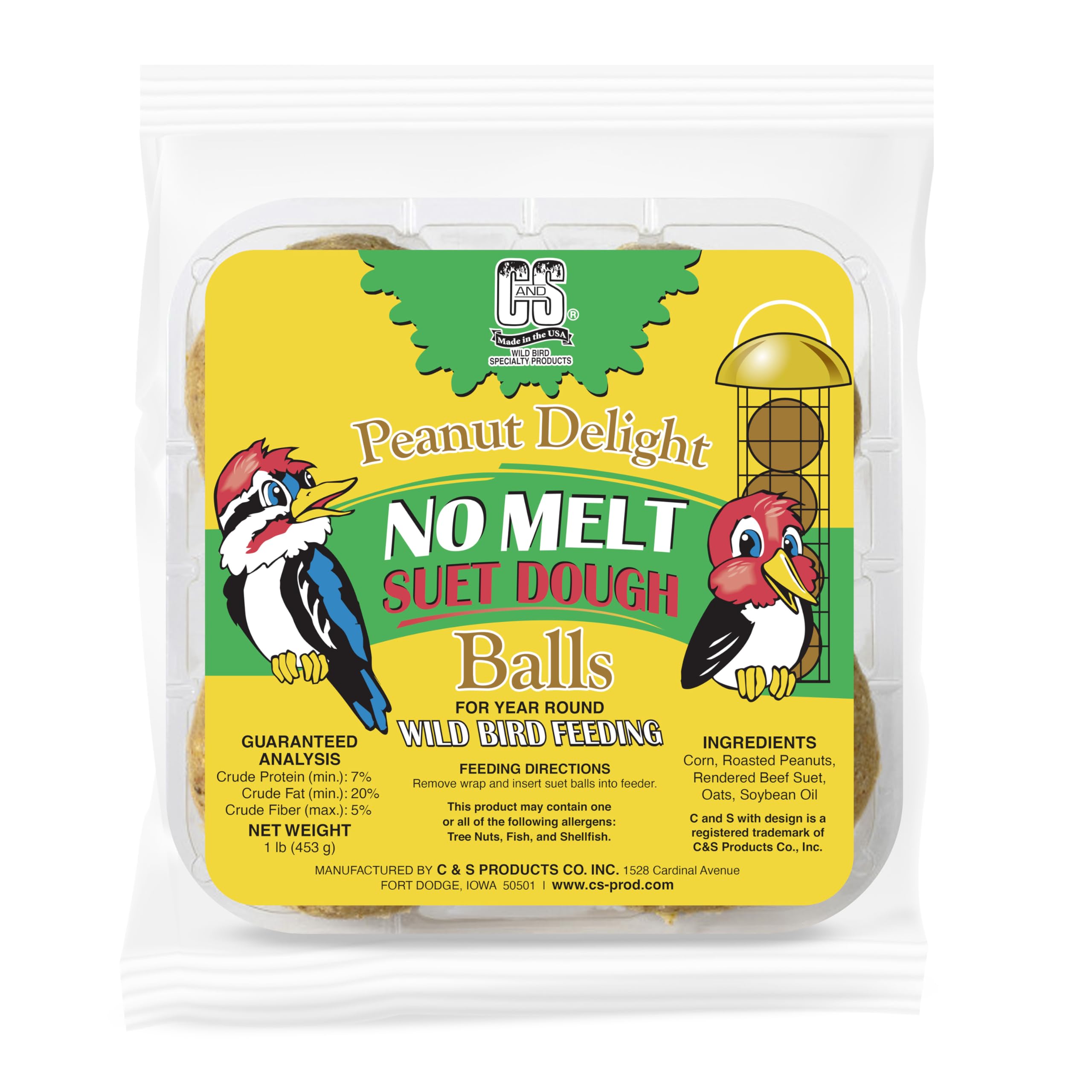 C&S Peanut Delight no melt dough balls pack for year-round feeding