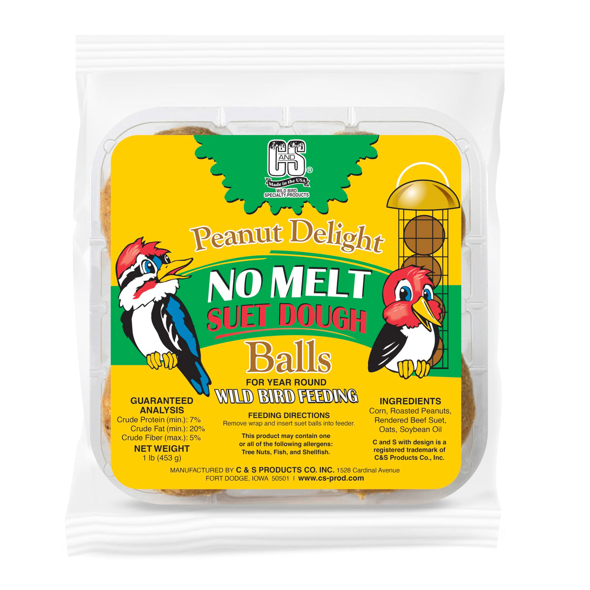 C&S Peanut Delight no melt dough balls pack for year-round feeding