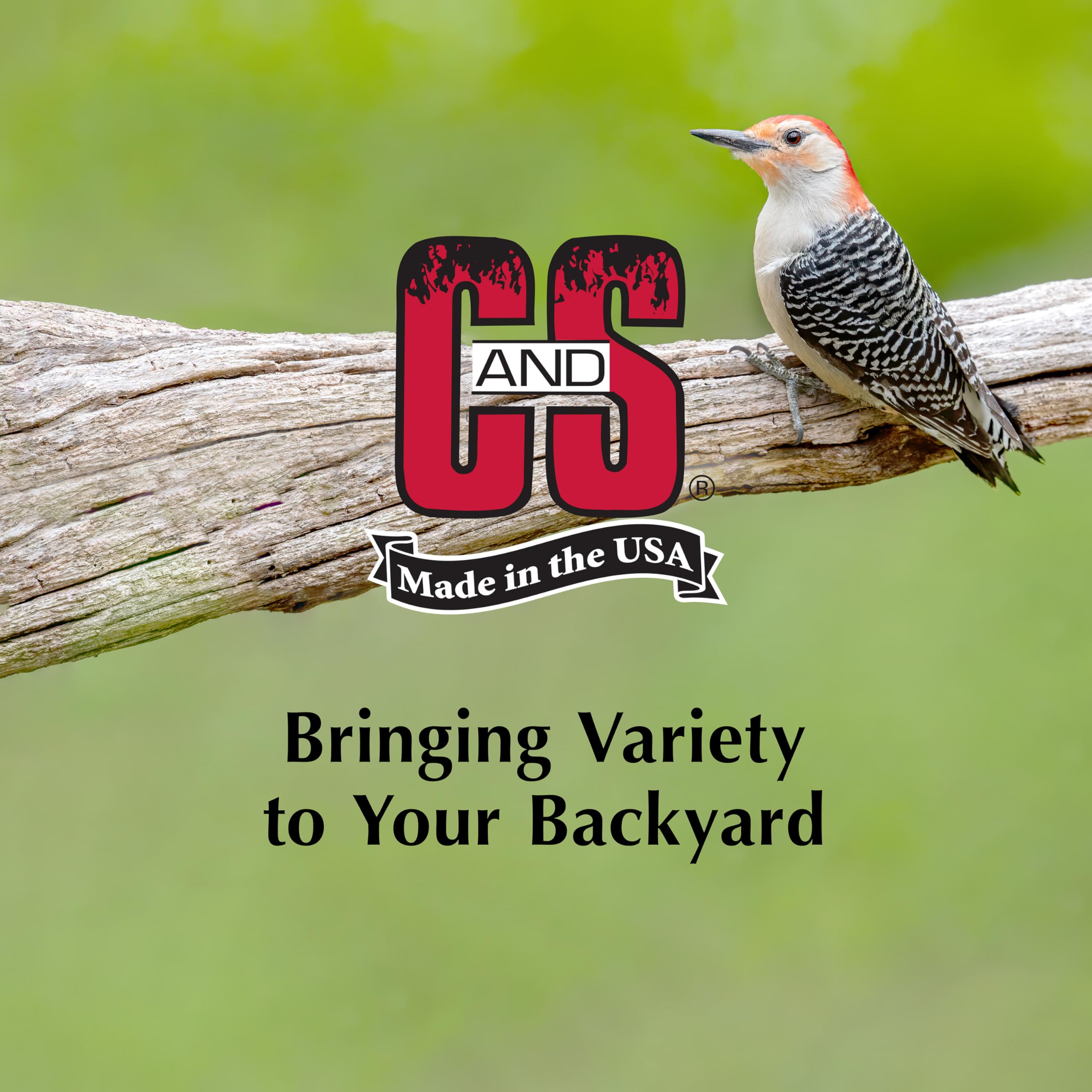 Easy to use C&S Woodpecker Suet Cake ready to insert into feeder.