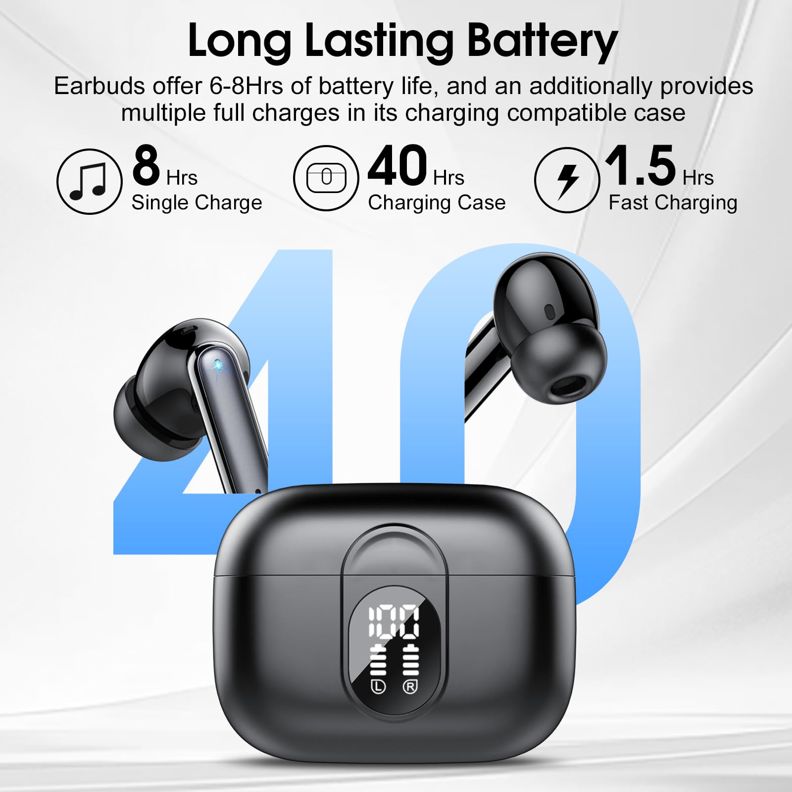 Csasan ENC noise cancellation reduces background noise up to 90%.