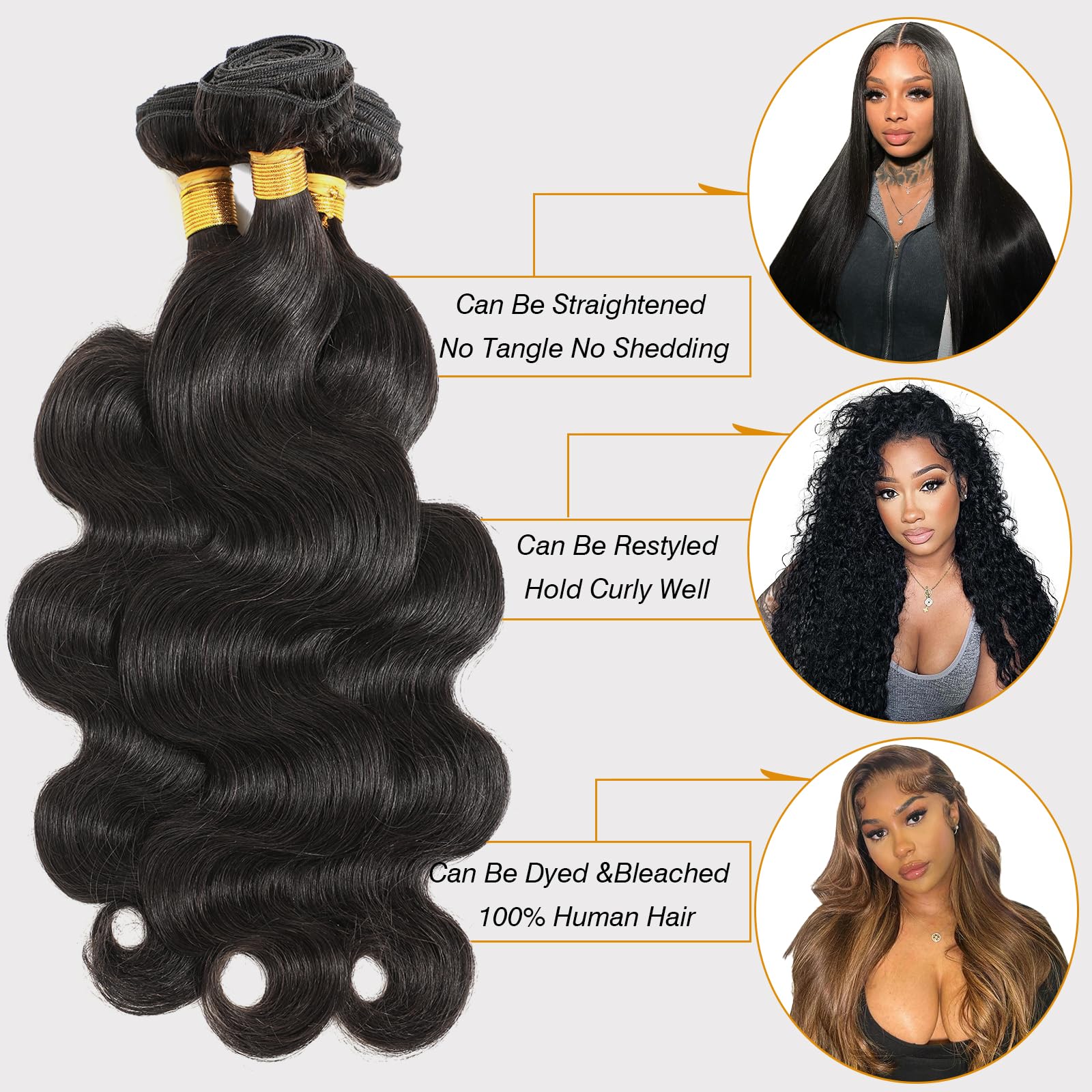 CSCHS 12A bundles, 24-inch, silky soft texture.