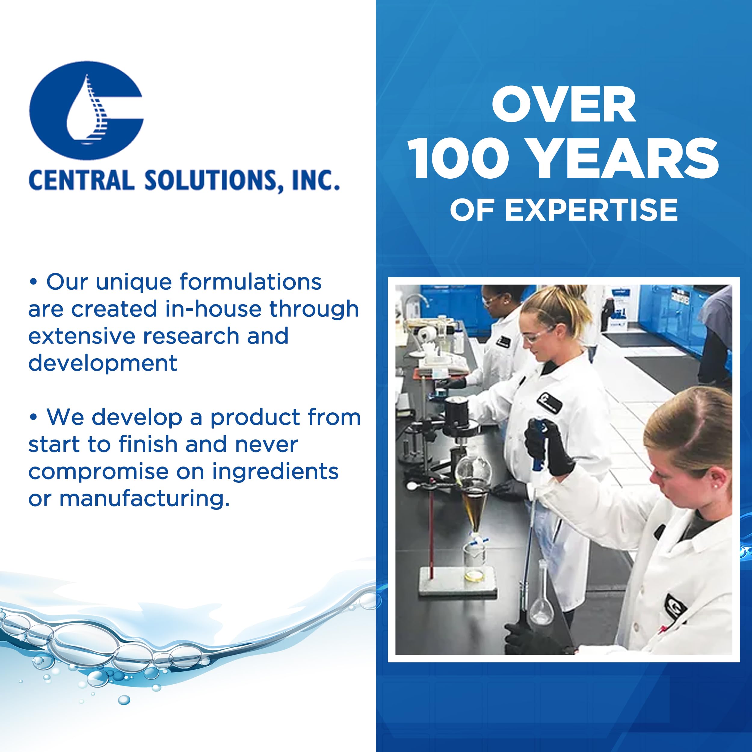 CSI Central Solutions Multi Enzymatic Cleanser cap closeup—sealed containment supports safe handling.