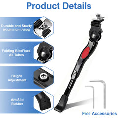 Csoalpo kickstand compatibility for 16-20 inch wheels on a youth bicycle