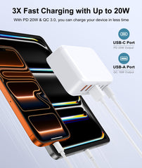 CSODINCE GaN 6-port charger dock powering multiple devices simultaneously