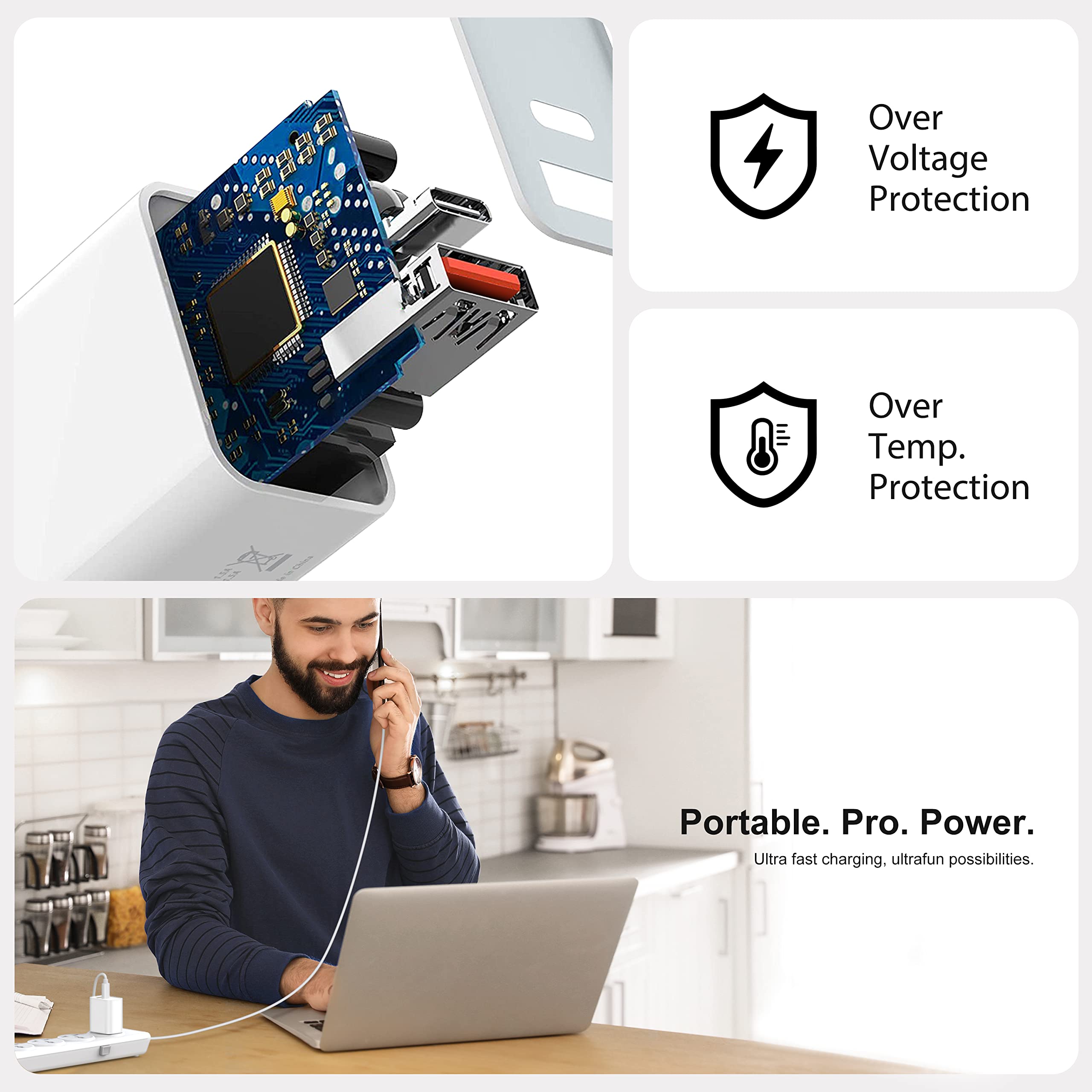 CSODINCE safety features guard devices against overcurrent and overheating.