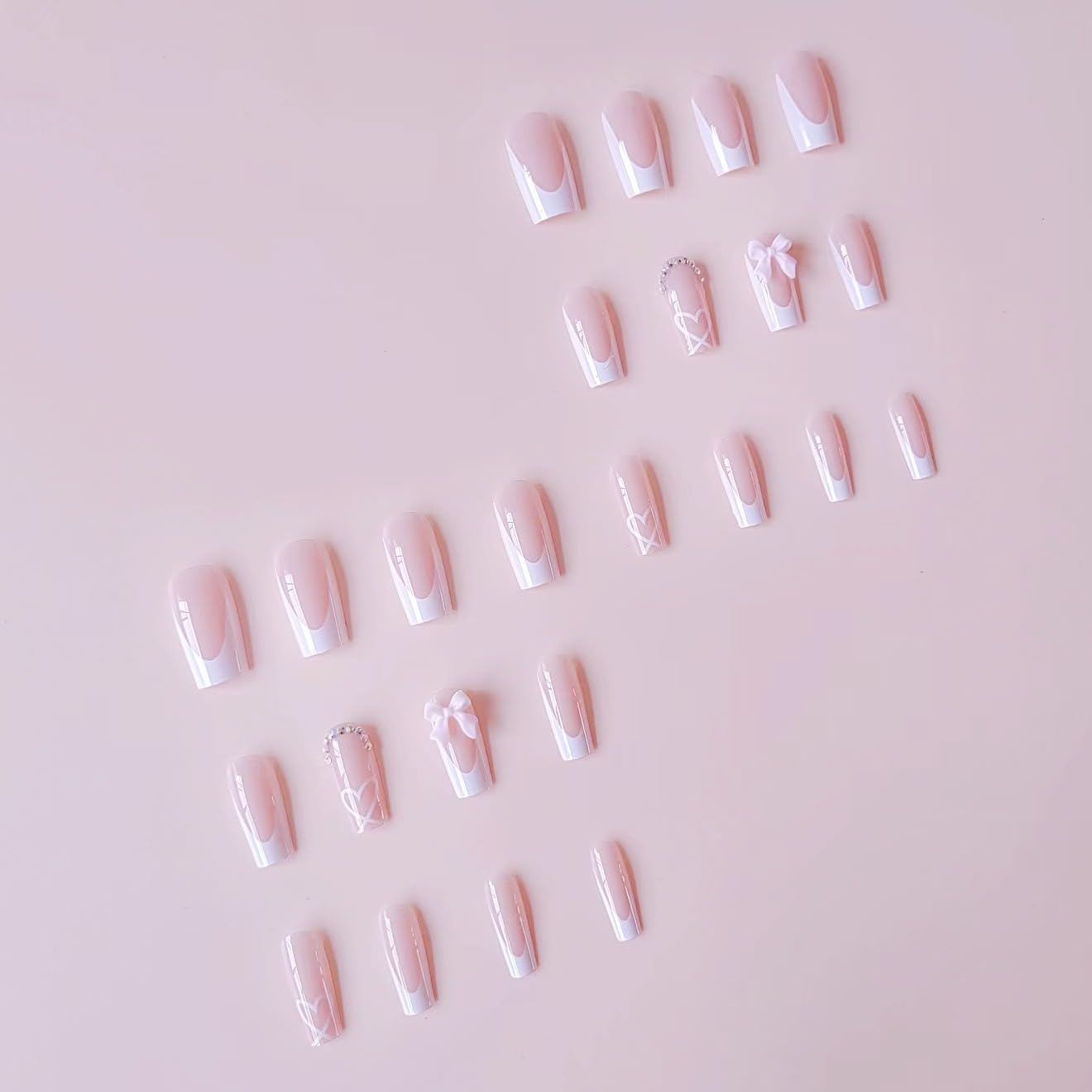 CTTHNBD 24-piece coffin press-on nails pack for complete at-home manicure options