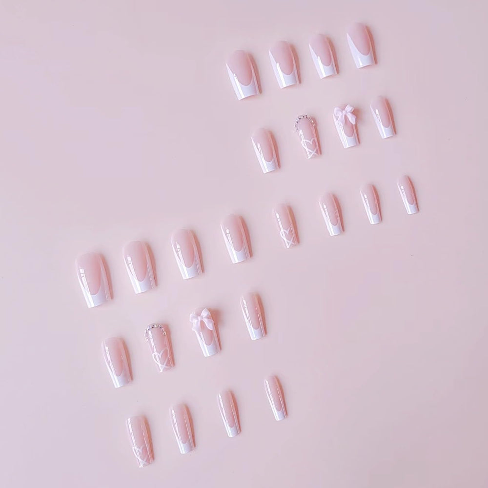 CTTHNBD 24-piece coffin press-on nails pack for complete at-home manicure options