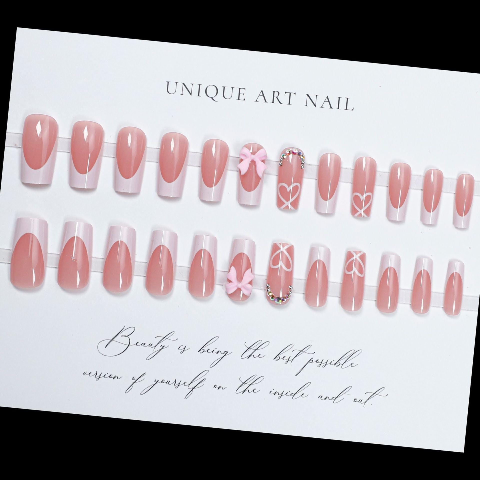 CTTHNBD white French tip press-on nails for a clean, chic look