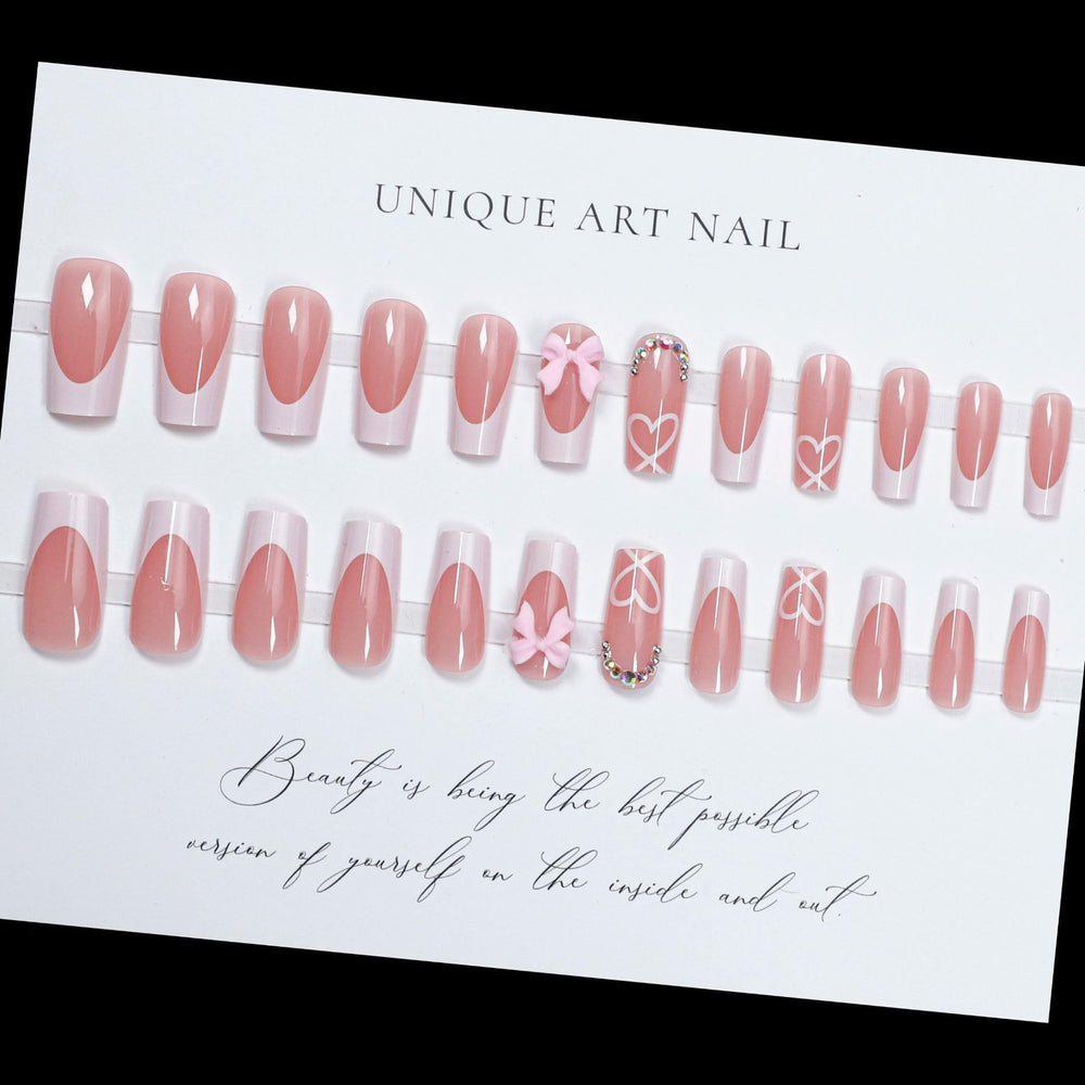 CTTHNBD white French tip press-on nails for a clean, chic look