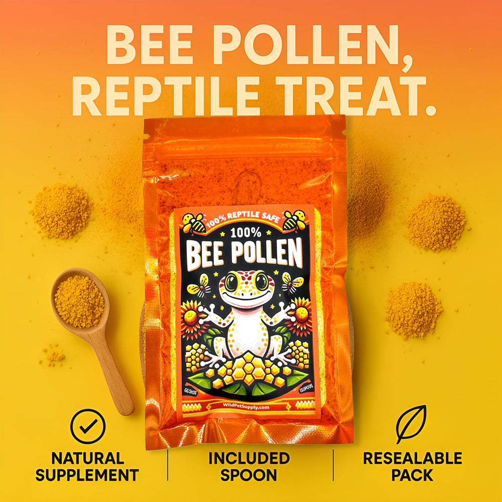 CTWPets bee pollen powder being poured, easy to mix into meals.