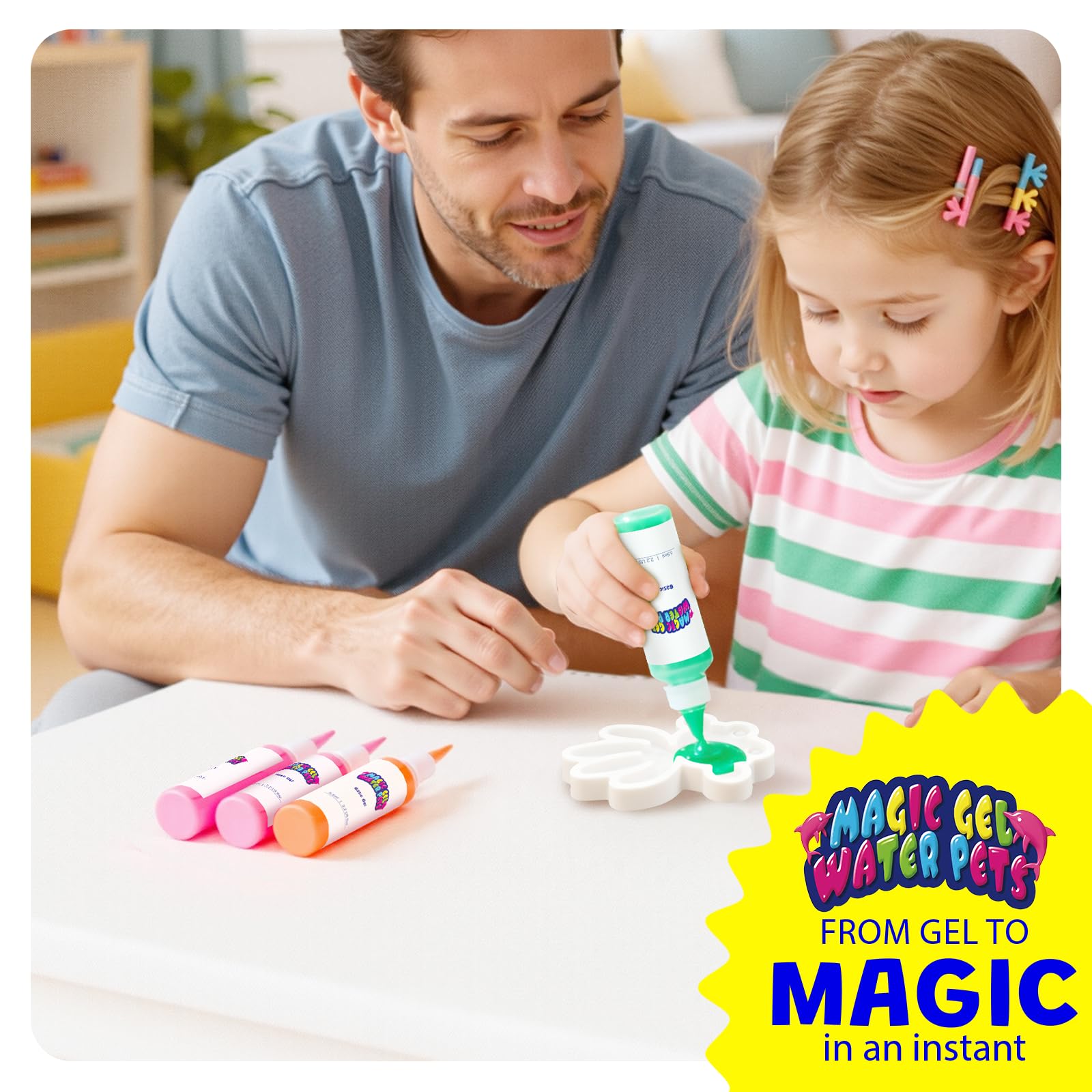 Cubetoou Glow in the dark gel lights up water elf playtime