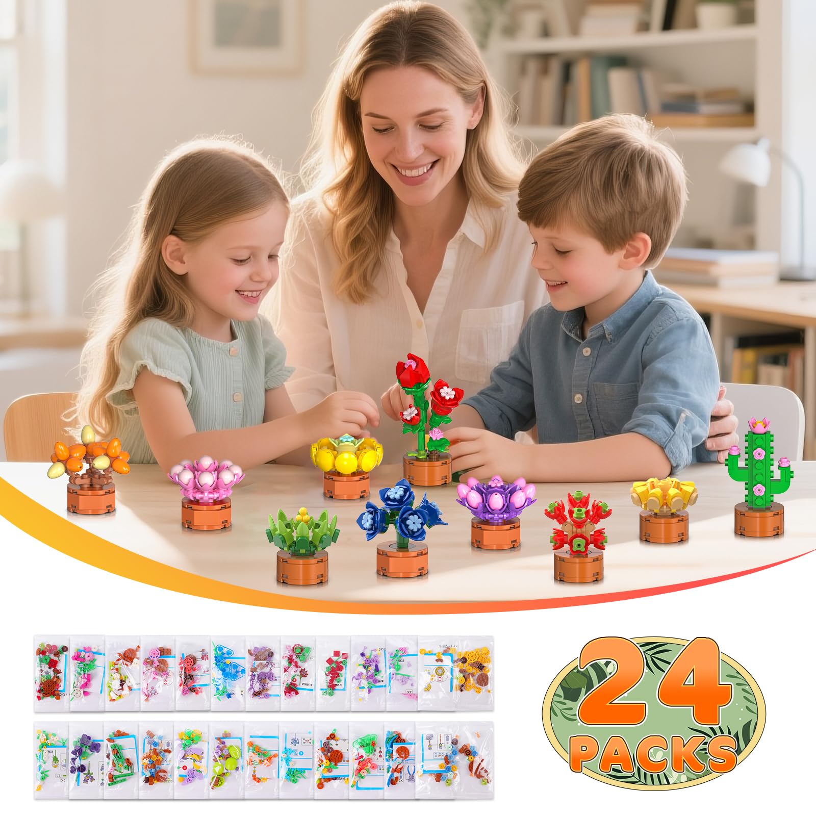 Cubimana Easter basket fillers with botanical building fun.