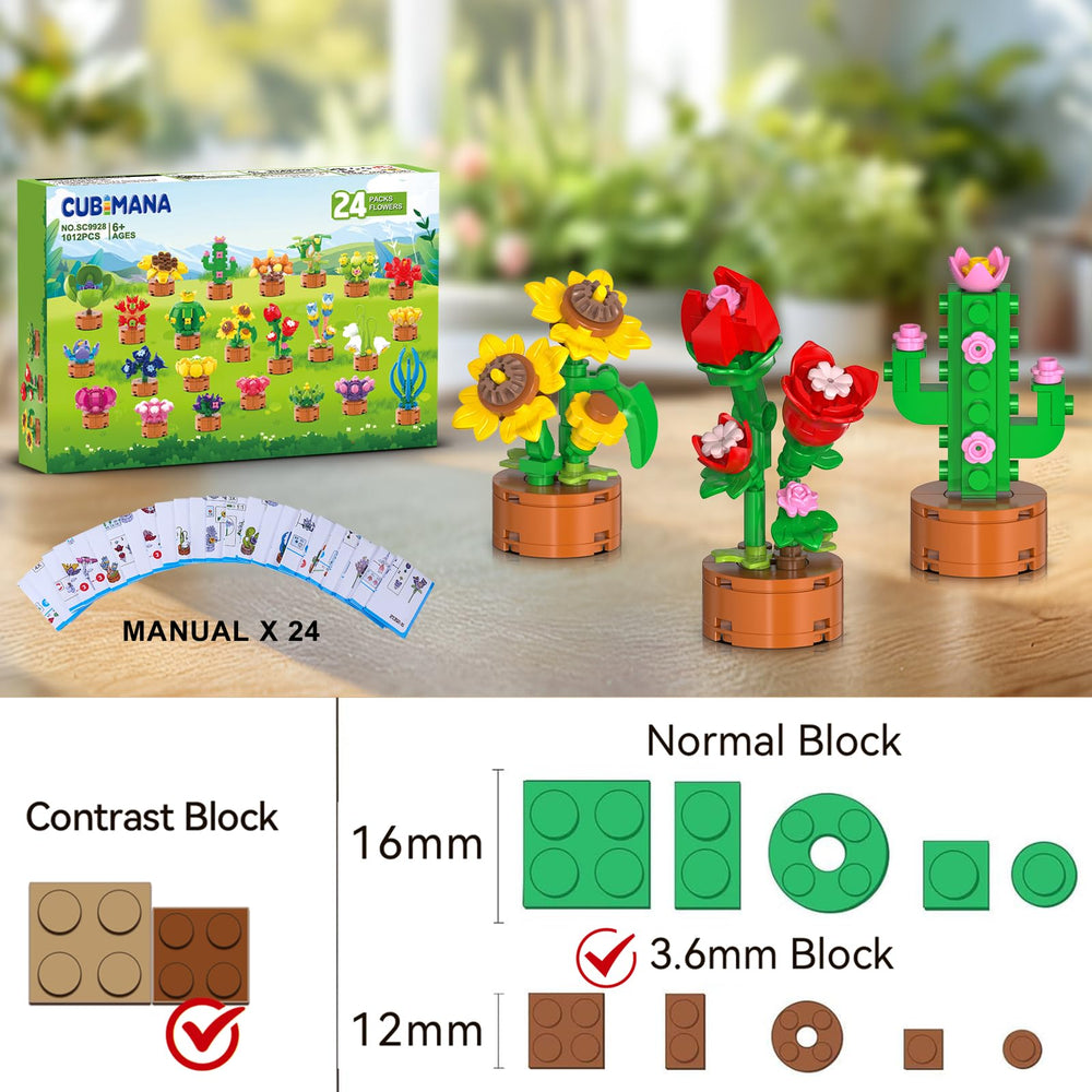 Cubimana safe ABS mini bricks with smooth edges for safe play.