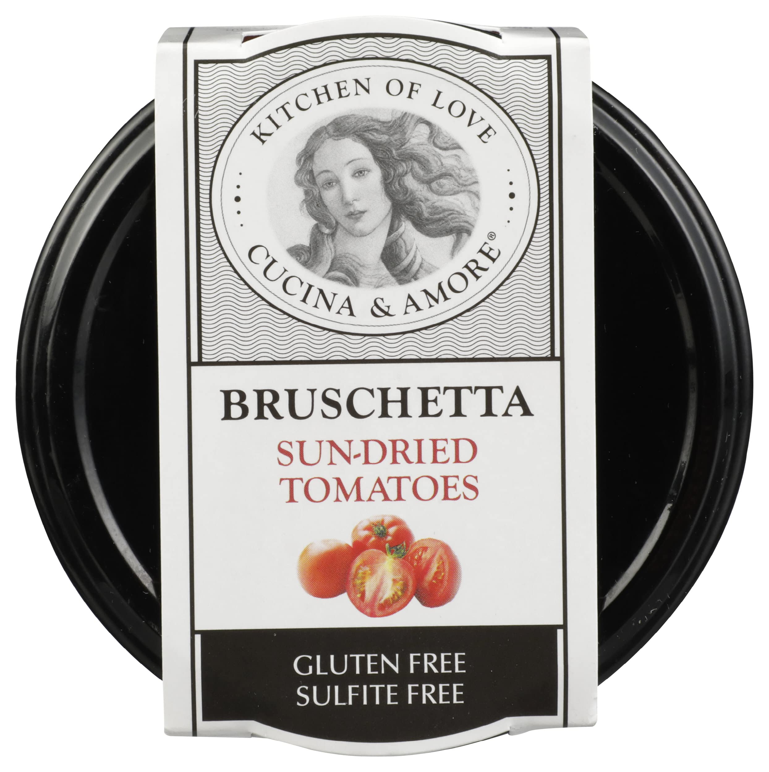 Cucina & Amore bruschetta pantry display hints at natural ingredients