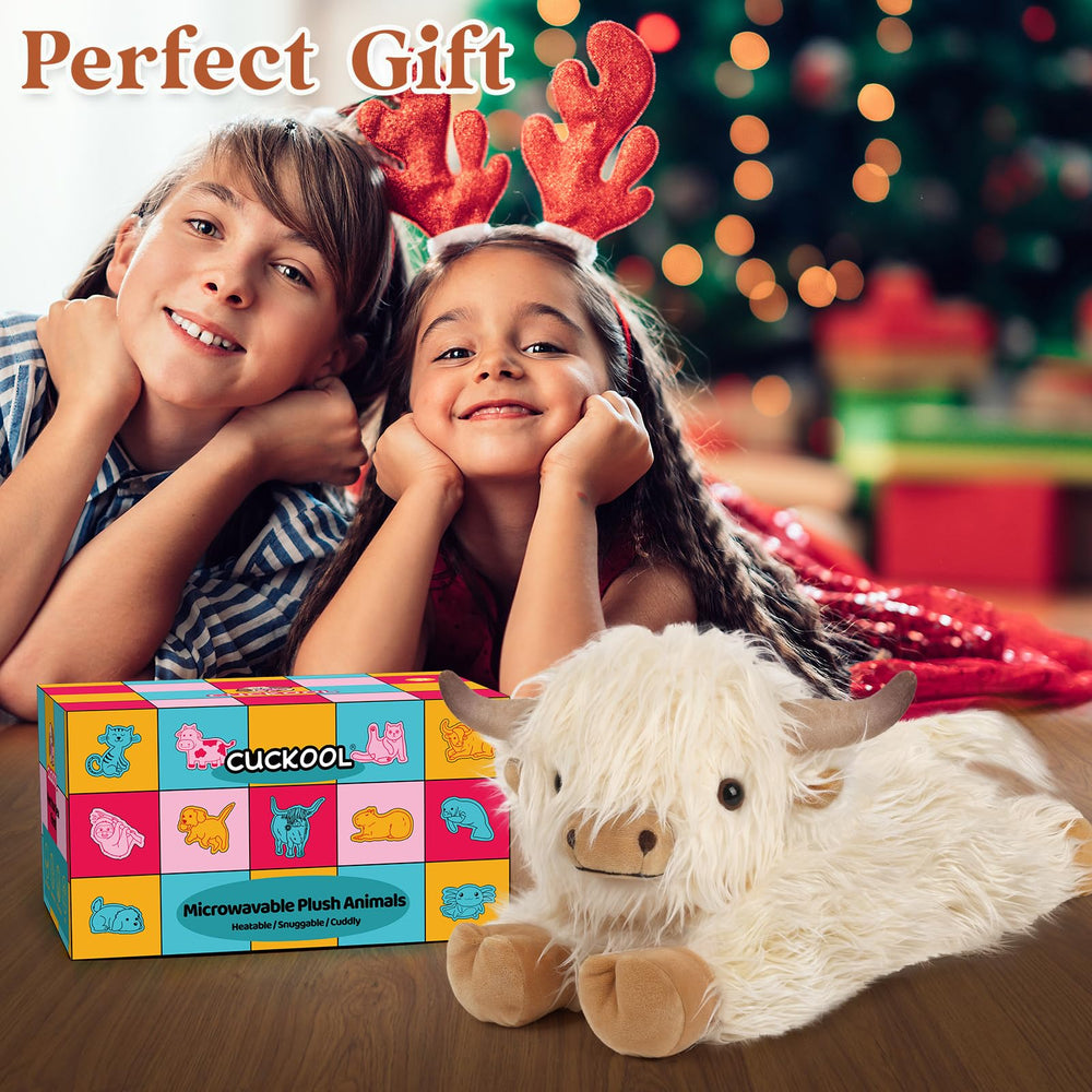 Cuckool Highland Cow plush gift packaging with adoption certificate for a personal touch.