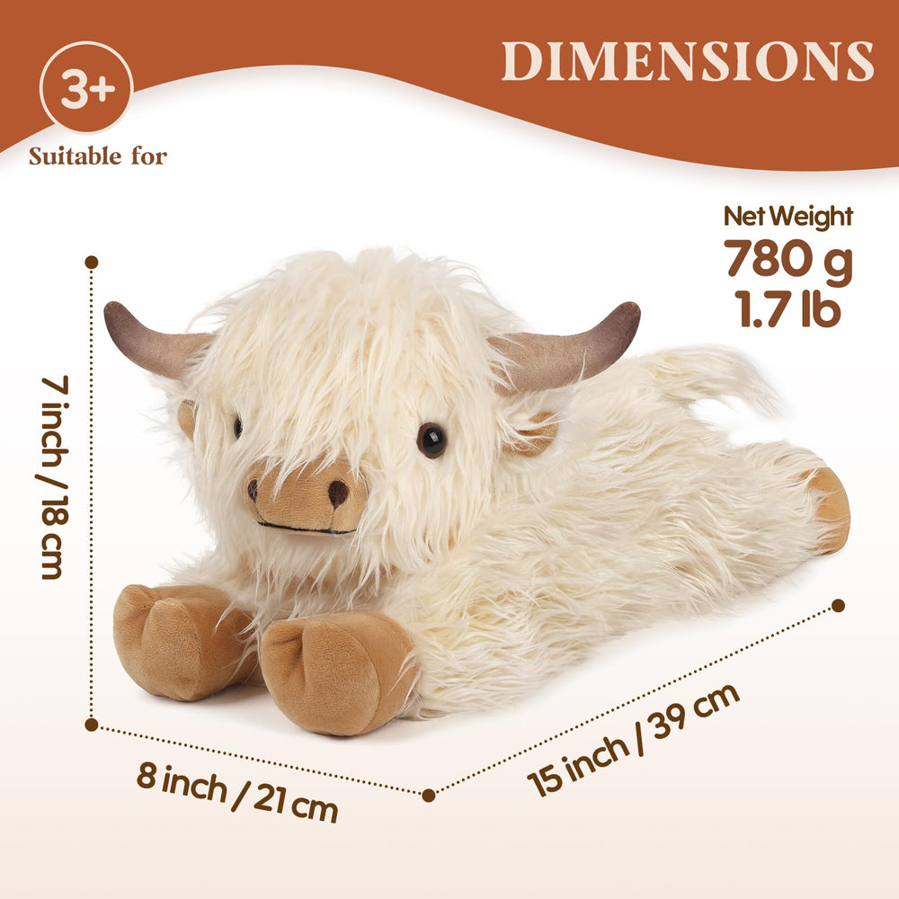 Cuckool Highland Cow plush scented with French lavender for a soothing aroma.