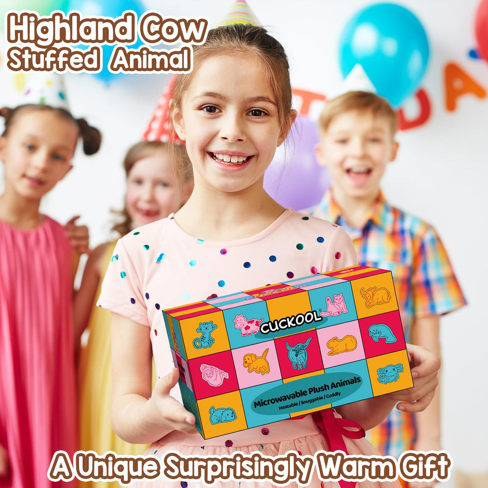 Cuckool Highland Cow plush portable comfort for travel and on-the-go warmth.