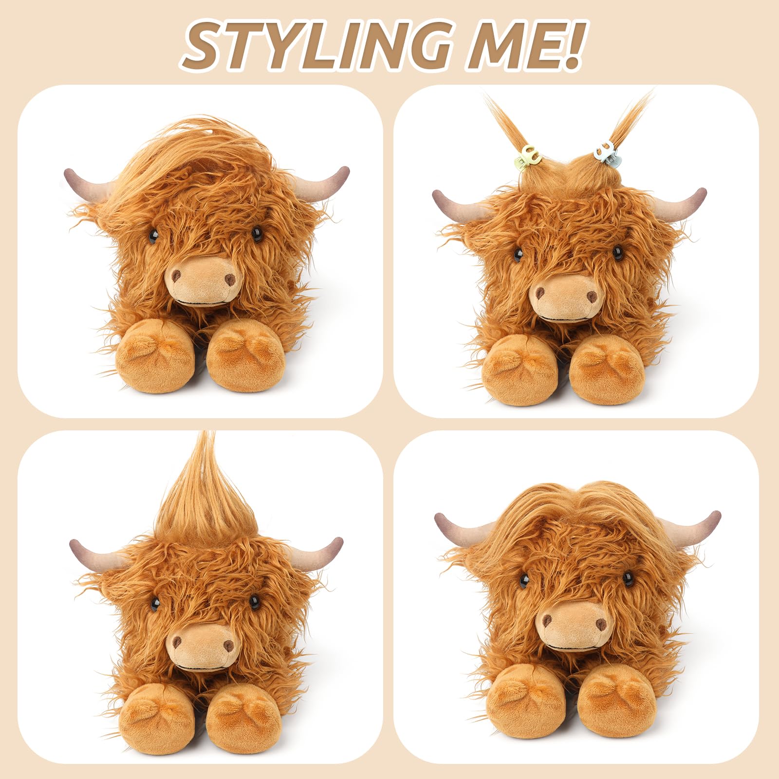 Cuckool Highland Cow travels with you for soothing on the go.