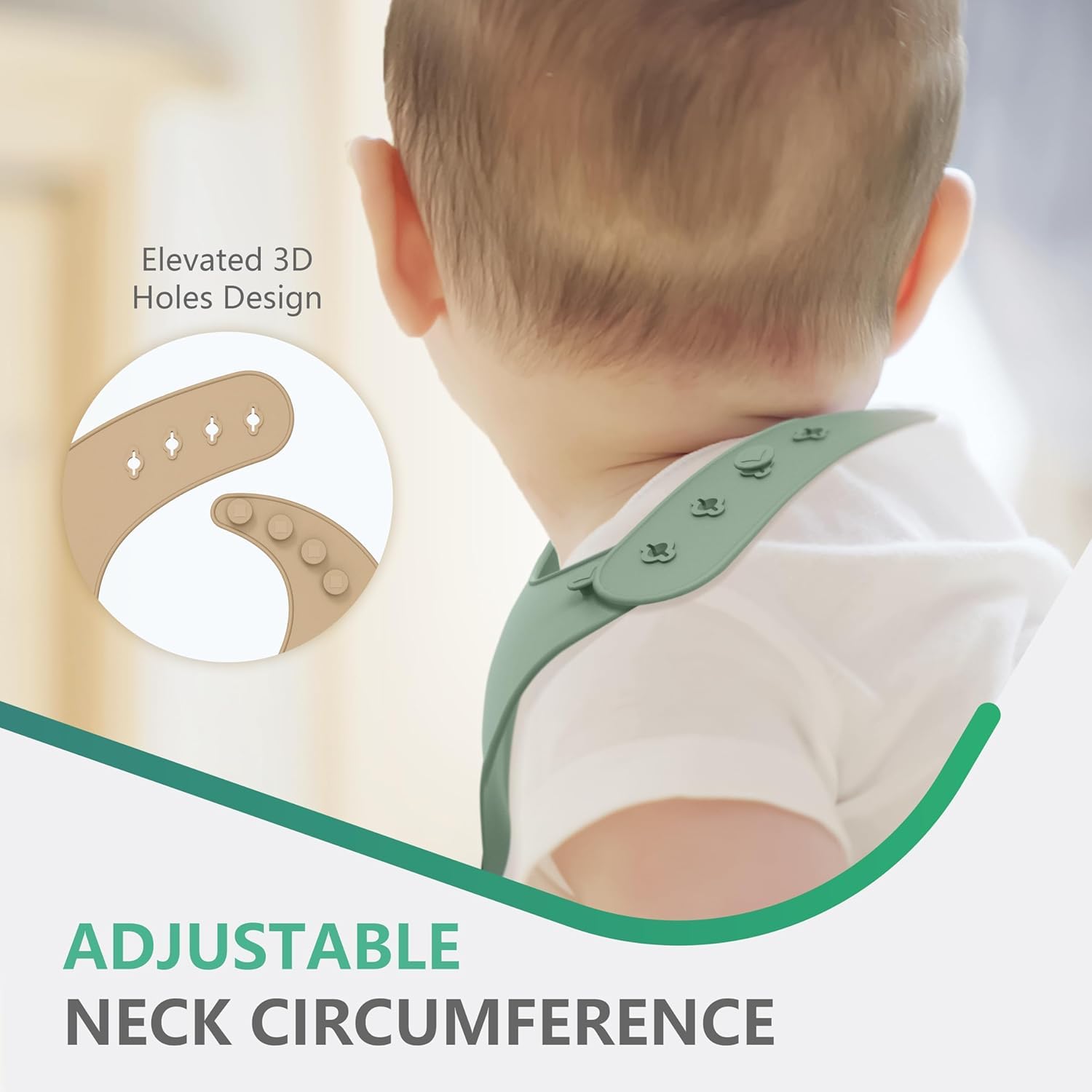 Cuddle Campus baby bib ideal for home mealtime and travel.