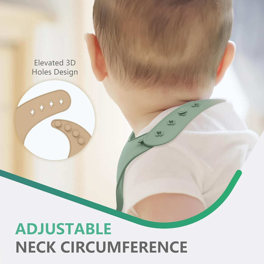 Cuddle Campus baby bib ideal for home mealtime and travel.