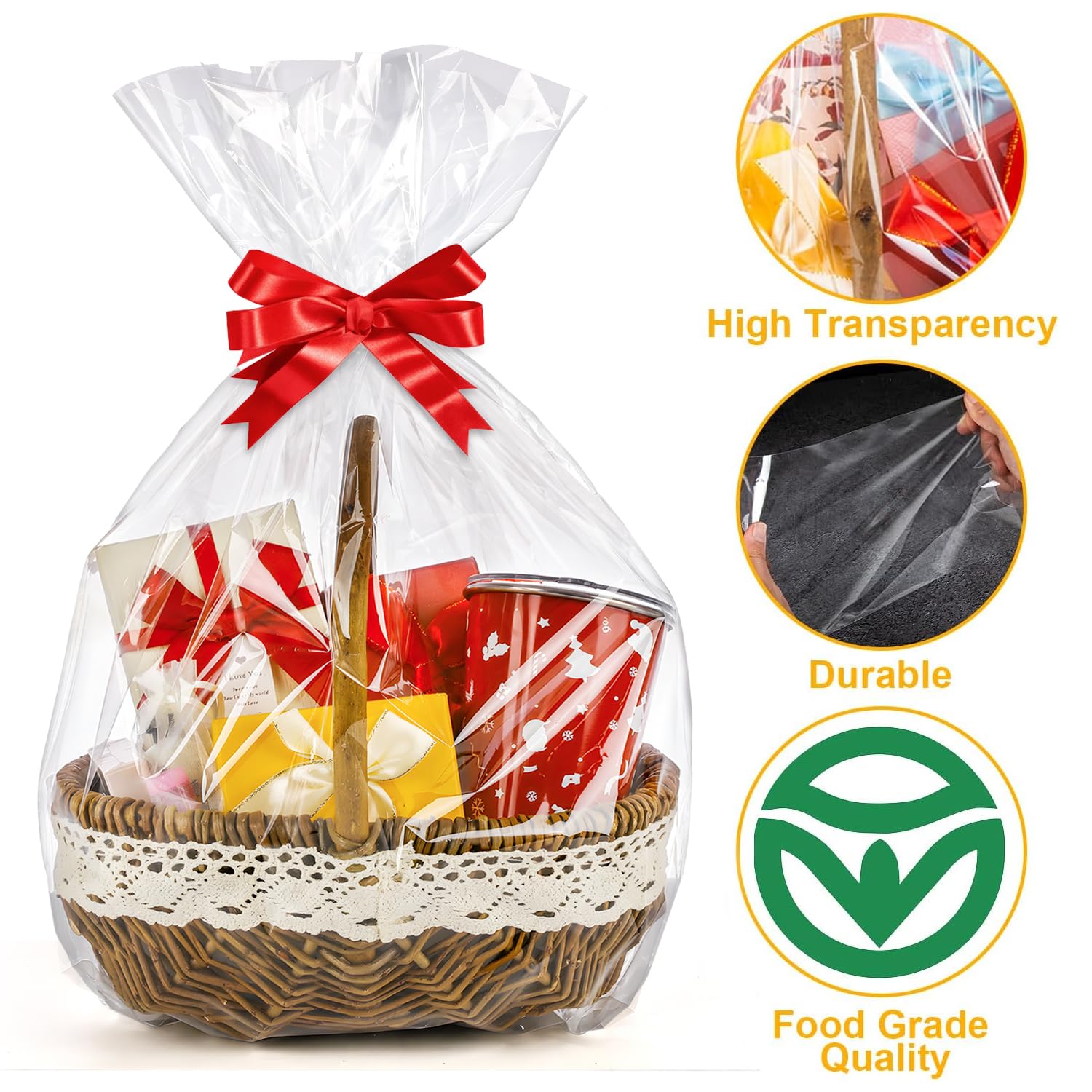 CUDICY bakery cellophane bags highlight treats with transparency