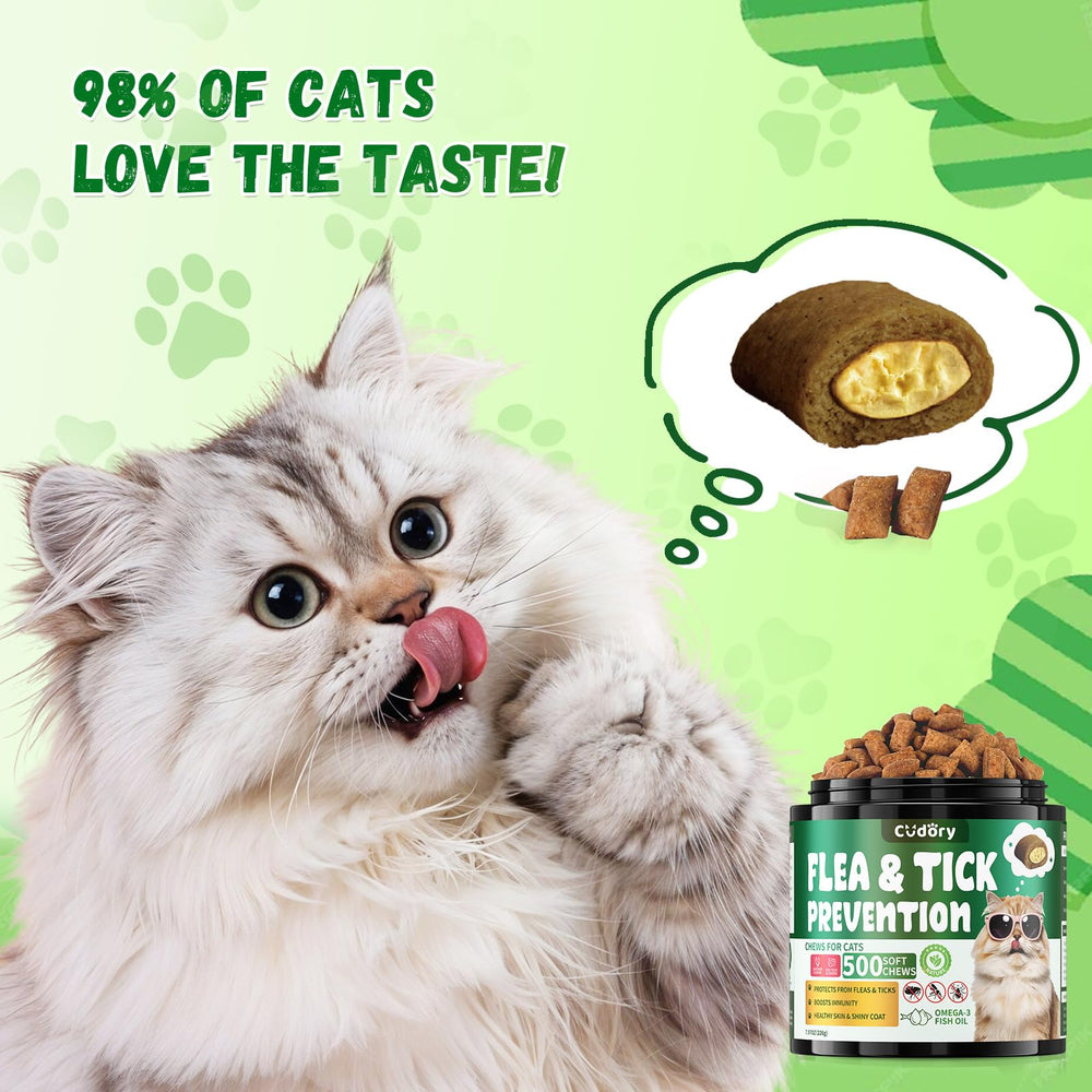 Cudory Cat Chews skin hydration promotes a shiny coat
