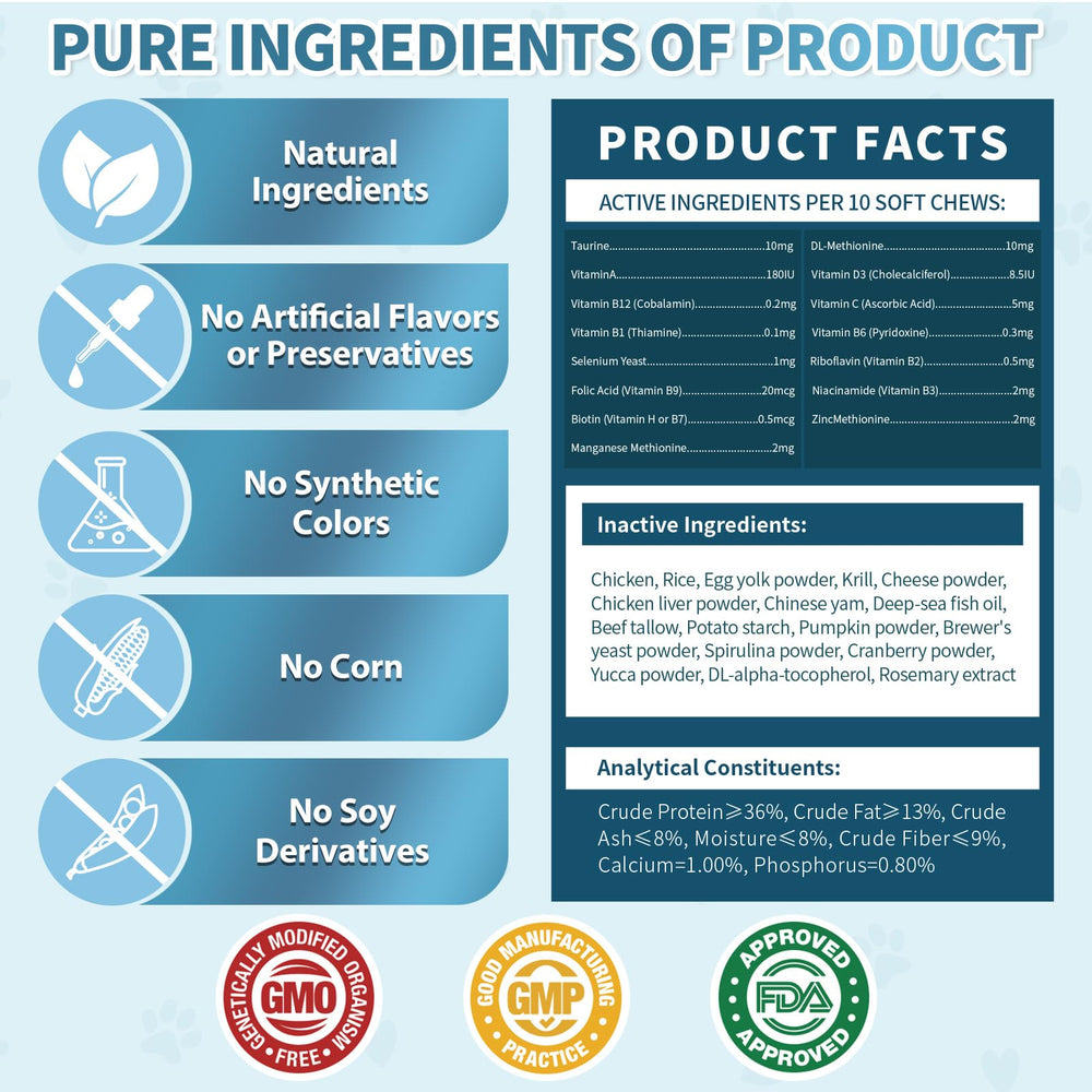 Cudory Taurine for Cats daily health treat suitable for all ages