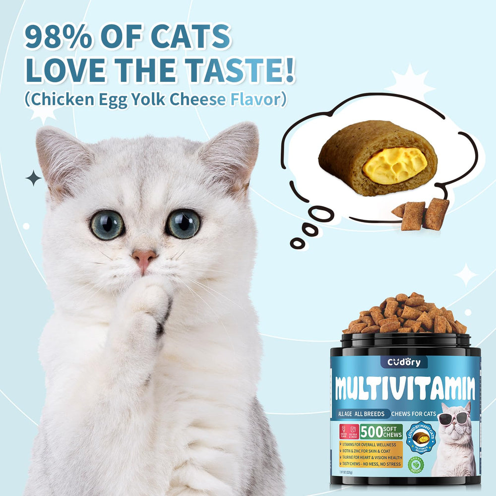 Cudory Taurine for Cats eye health chews showing visual appeal and texture