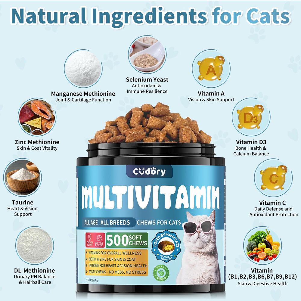 Cudory Taurine for Cats urinary balance chews demonstrating balanced function use