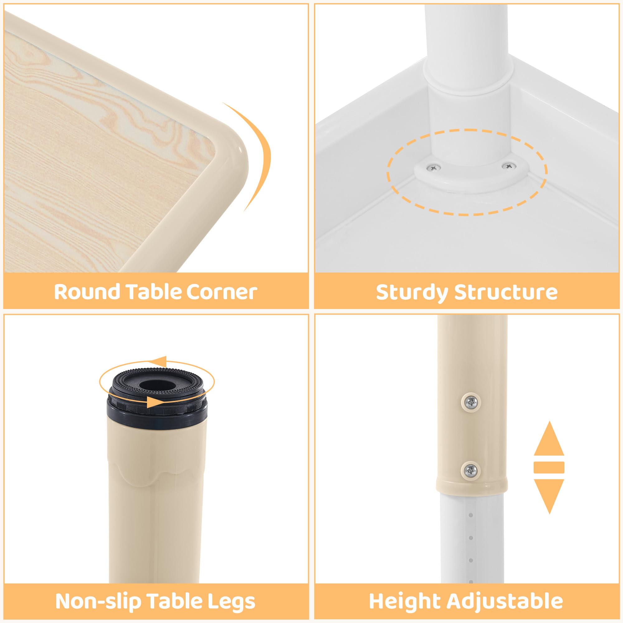 CuFun silicone rotators stabilize legs on uneven floors
