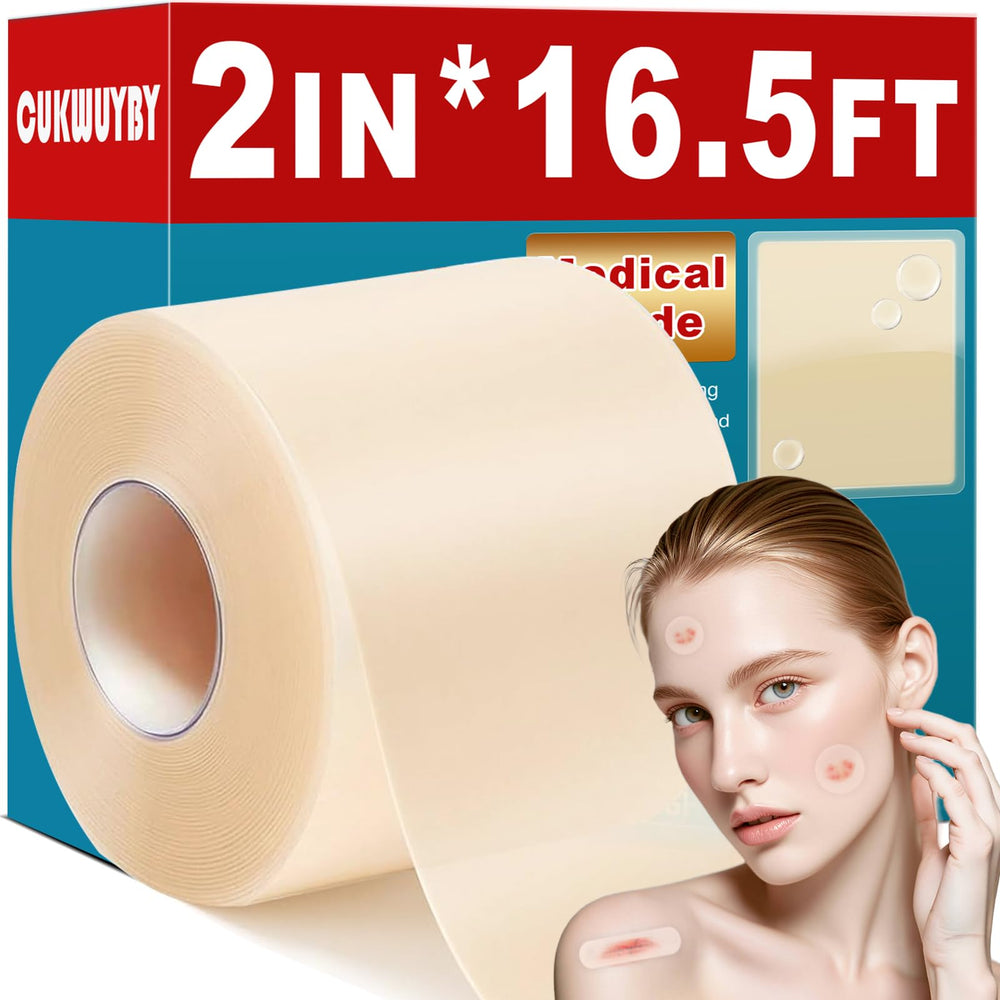 CUKWUYBY hydrocolloid roll 2in x 16.5ft with cut-to-fit flexibility for wound care