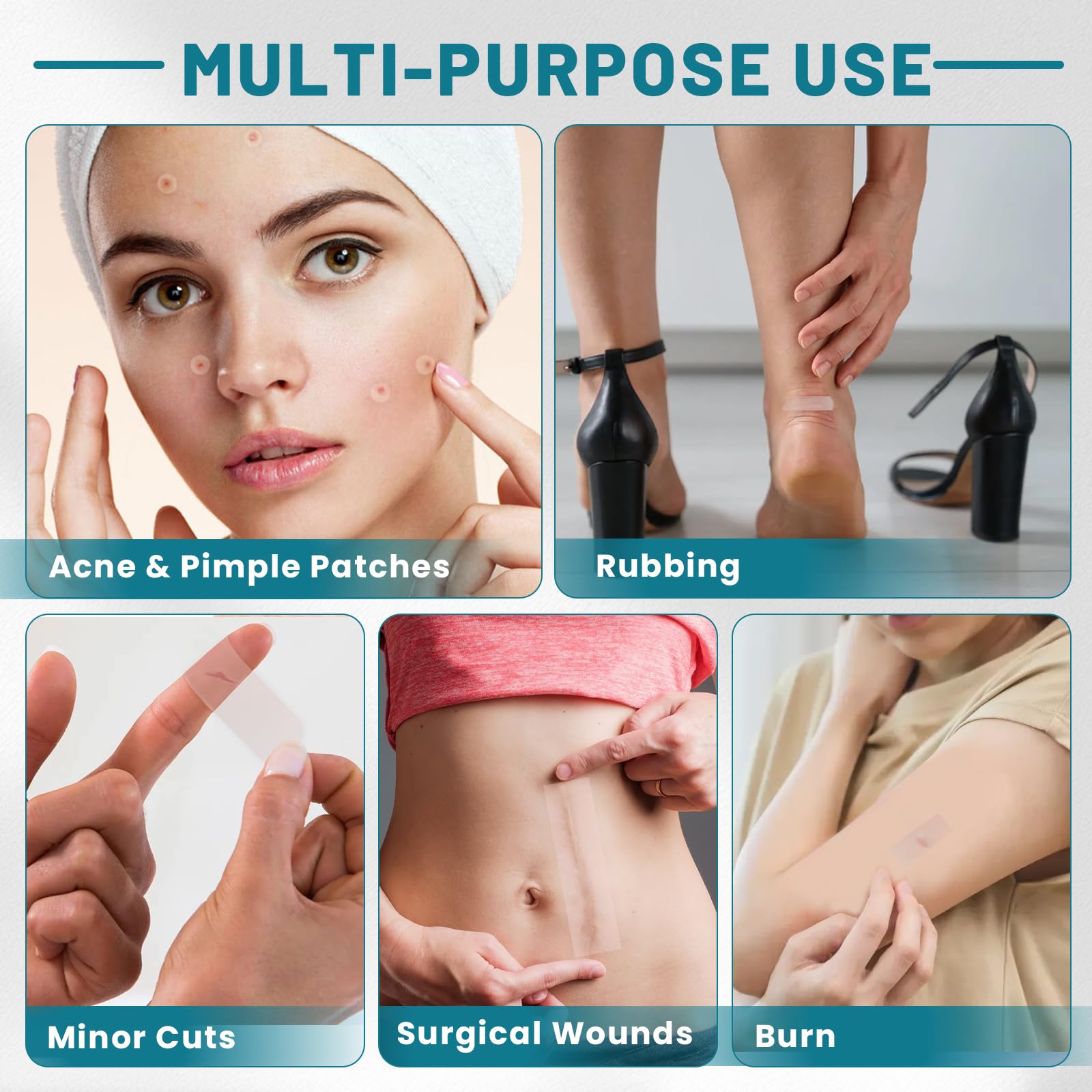 CUKWUYBY patch on cheek, forehead, or nose for daily blemish care.