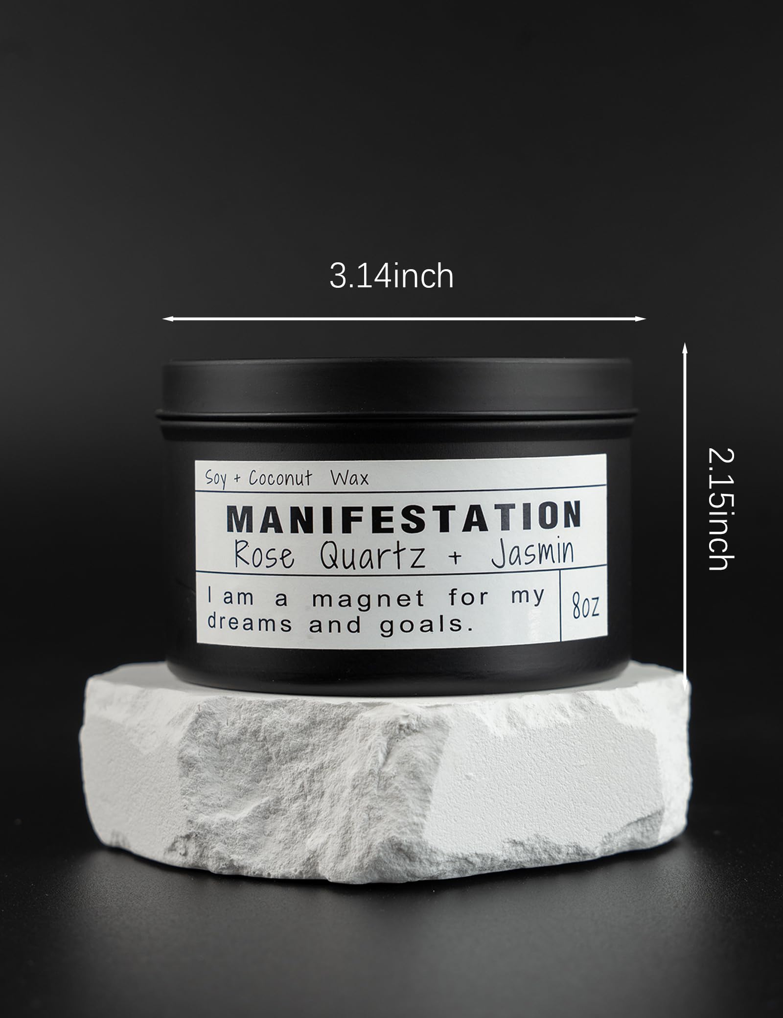 CULACEE Crystal Soy Candle moon magic design to spark mindful moments
