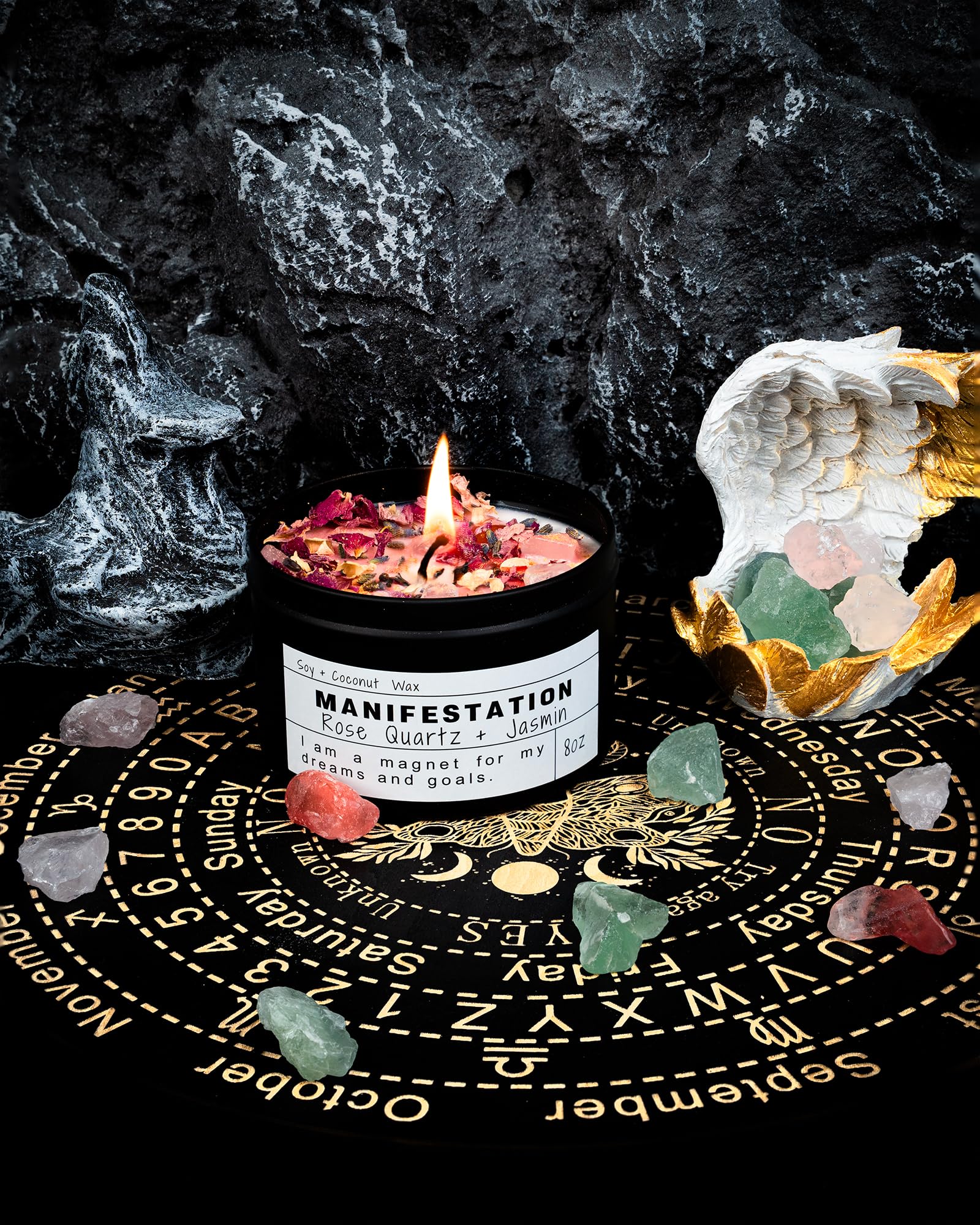 CULACEE Crystal Soy Candle vanilla caramel base for warm, inviting scent