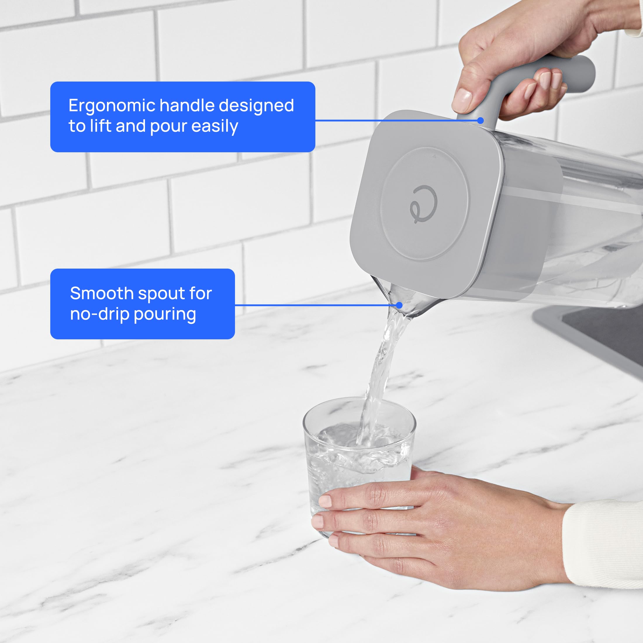 Fridge-ready Culligan ZeroWater pitcher fits standard refrigerator doors.
