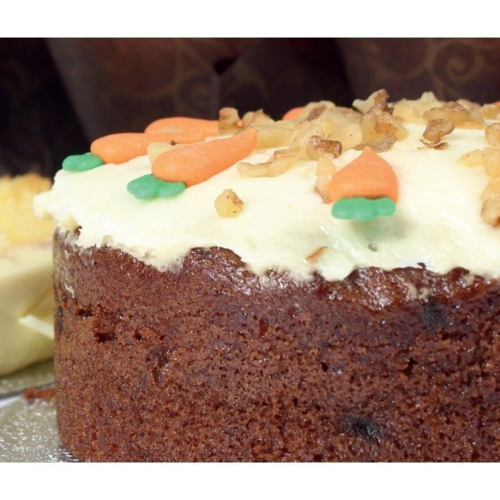 Culpitt carrot sugar pipings are ideal for carrot cake toppers