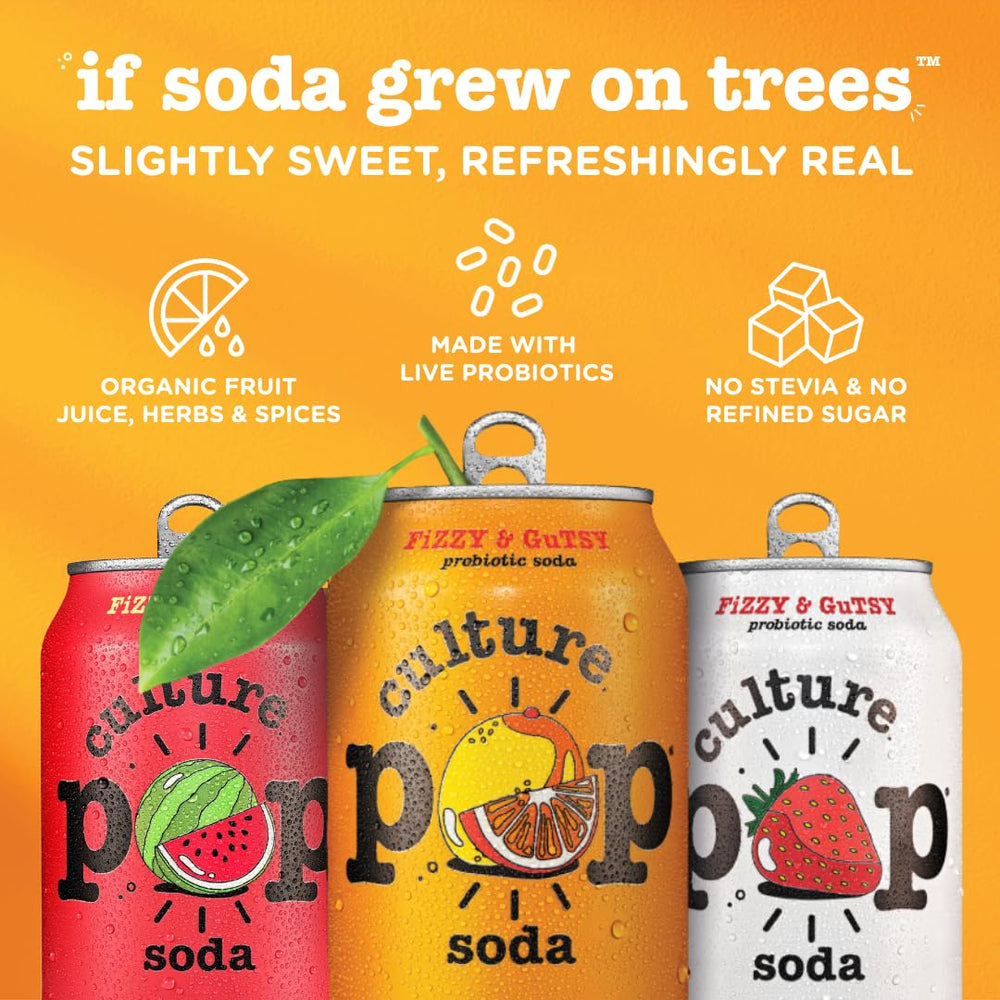 Culture Pop ingredient label notes non-GMO, kosher, and gluten-free attributes.