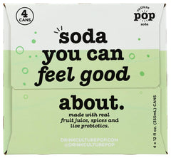 Culture Pop Watermelon Lime Rosemary Sparkling Soda 4pk-pack-shot suggests convenient sharing and gifting.