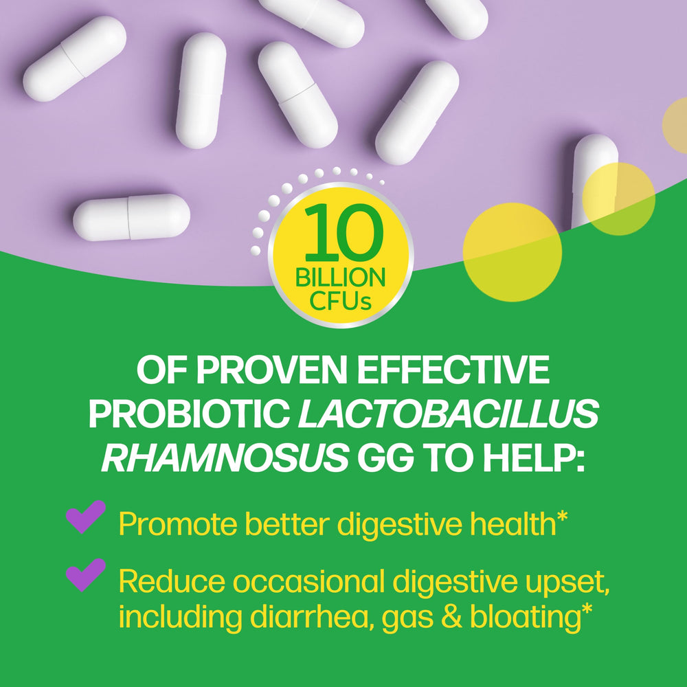 Culturelle probiotic bottle back with supplement details for informed choice.