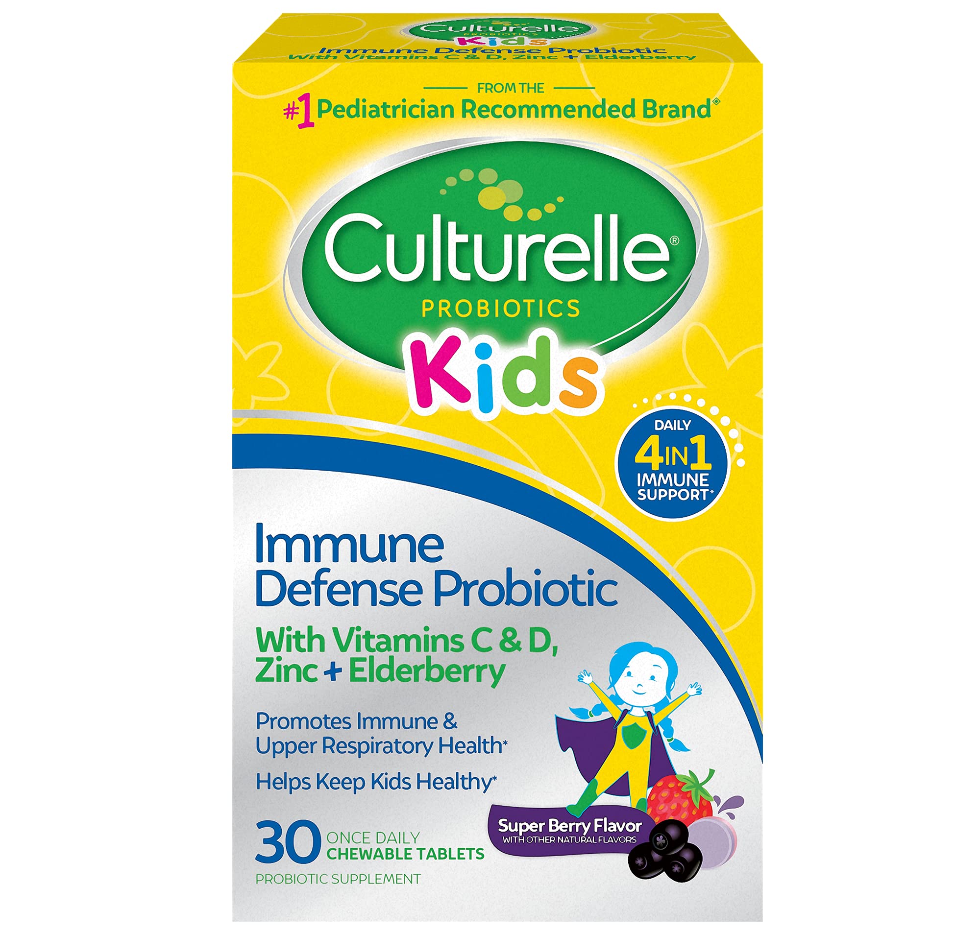Culturelle Immune Defense Kids bottle showing daily probiotic support for children
