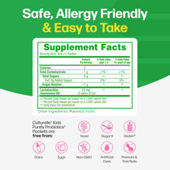Culturelle Kids flavorless probiotic packets dissolving easily in yogurt or applesauce.