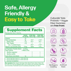 Close-up of Culturelle Kids berry gummy with probiotic blend for a healthy microbiome.