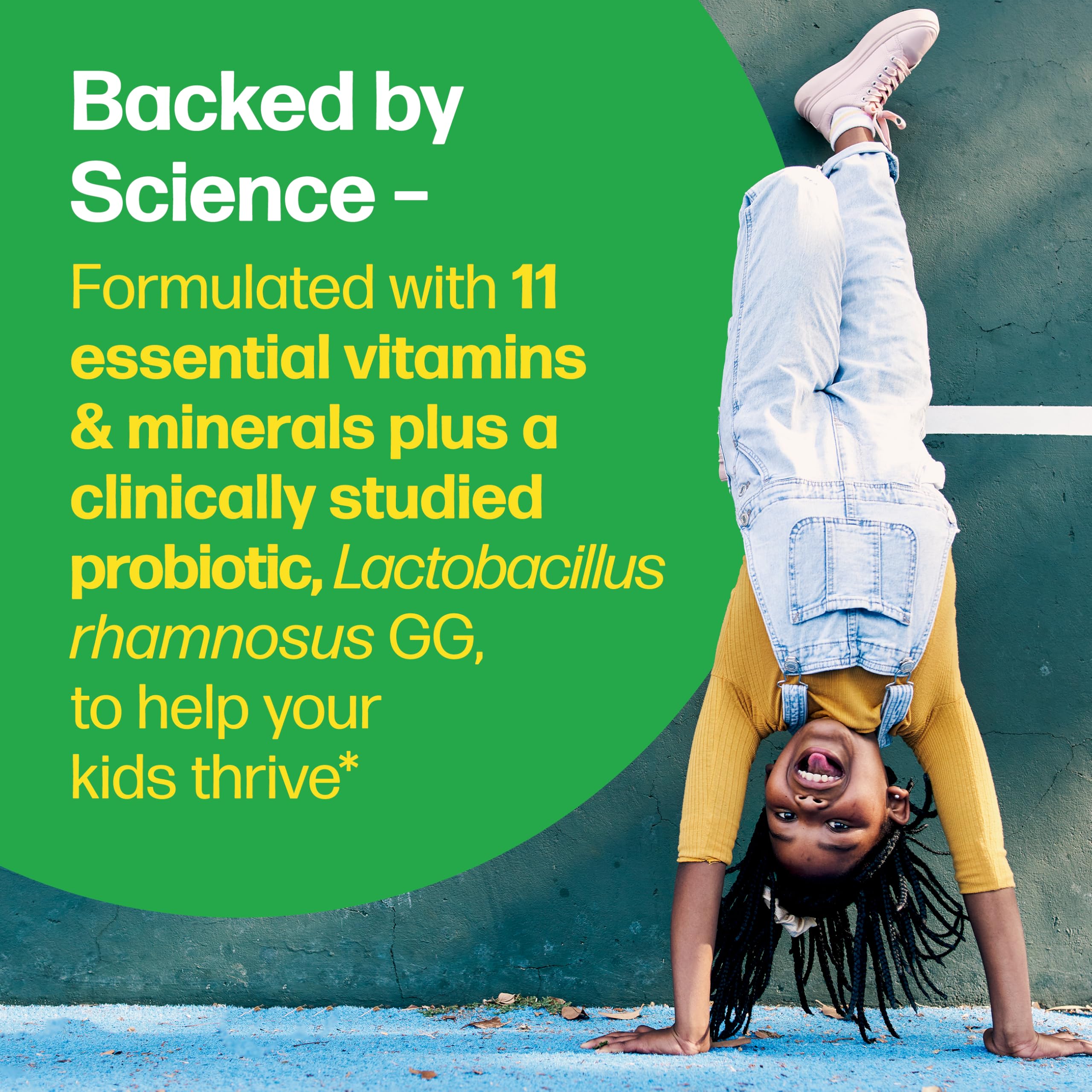 Culturelle Kids fruit punch flavor packaging for an easy daily dose.