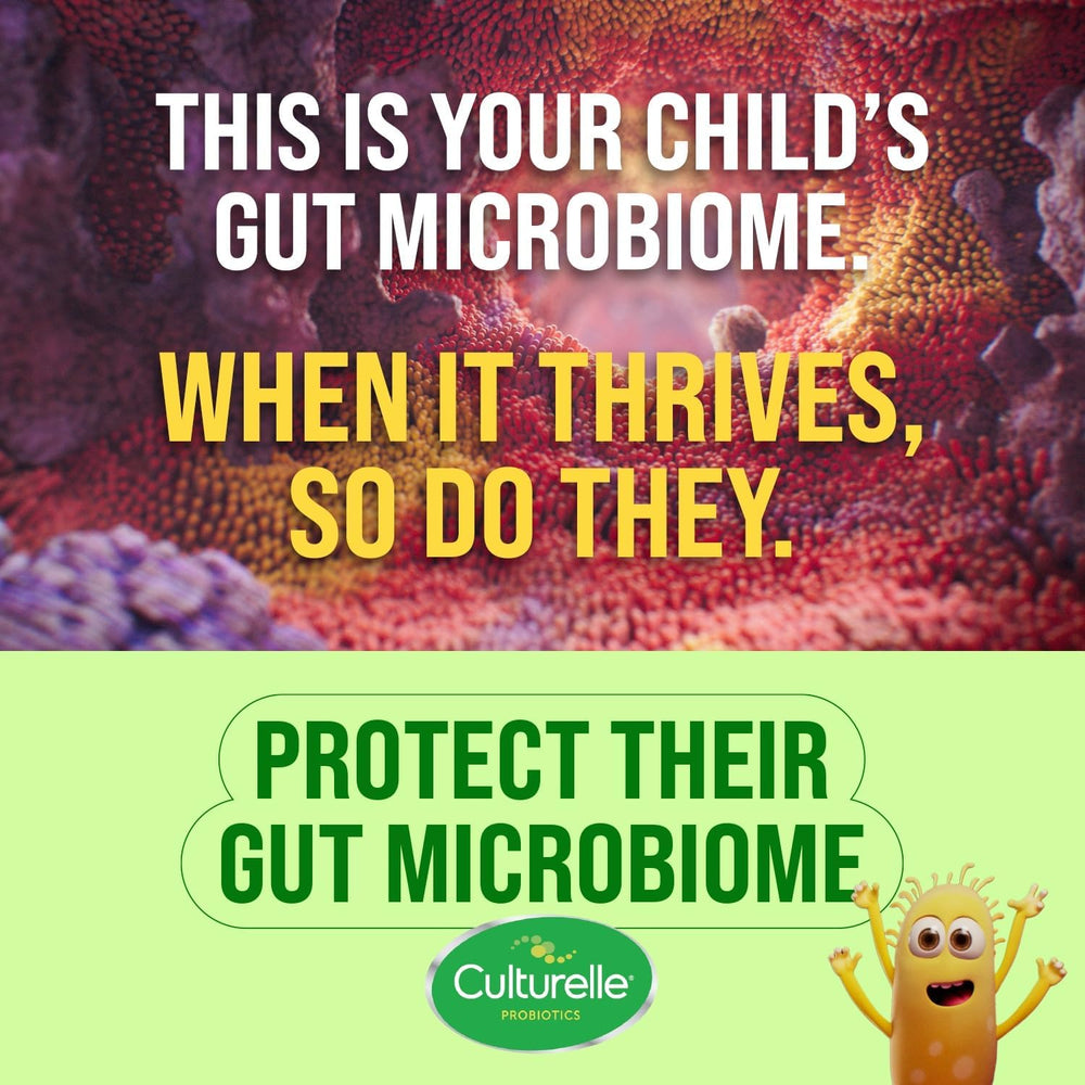 Culturelle Kids Probiotic + Fiber gluten-free formula supports daily wellness.