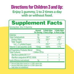 Culturelle Kids Veggie Fiber Gummies bottle emphasizes fiber support for healthy digestion