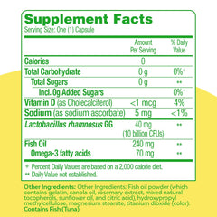 Culturelle LGG probiotic capsules close-up for gut wellness.