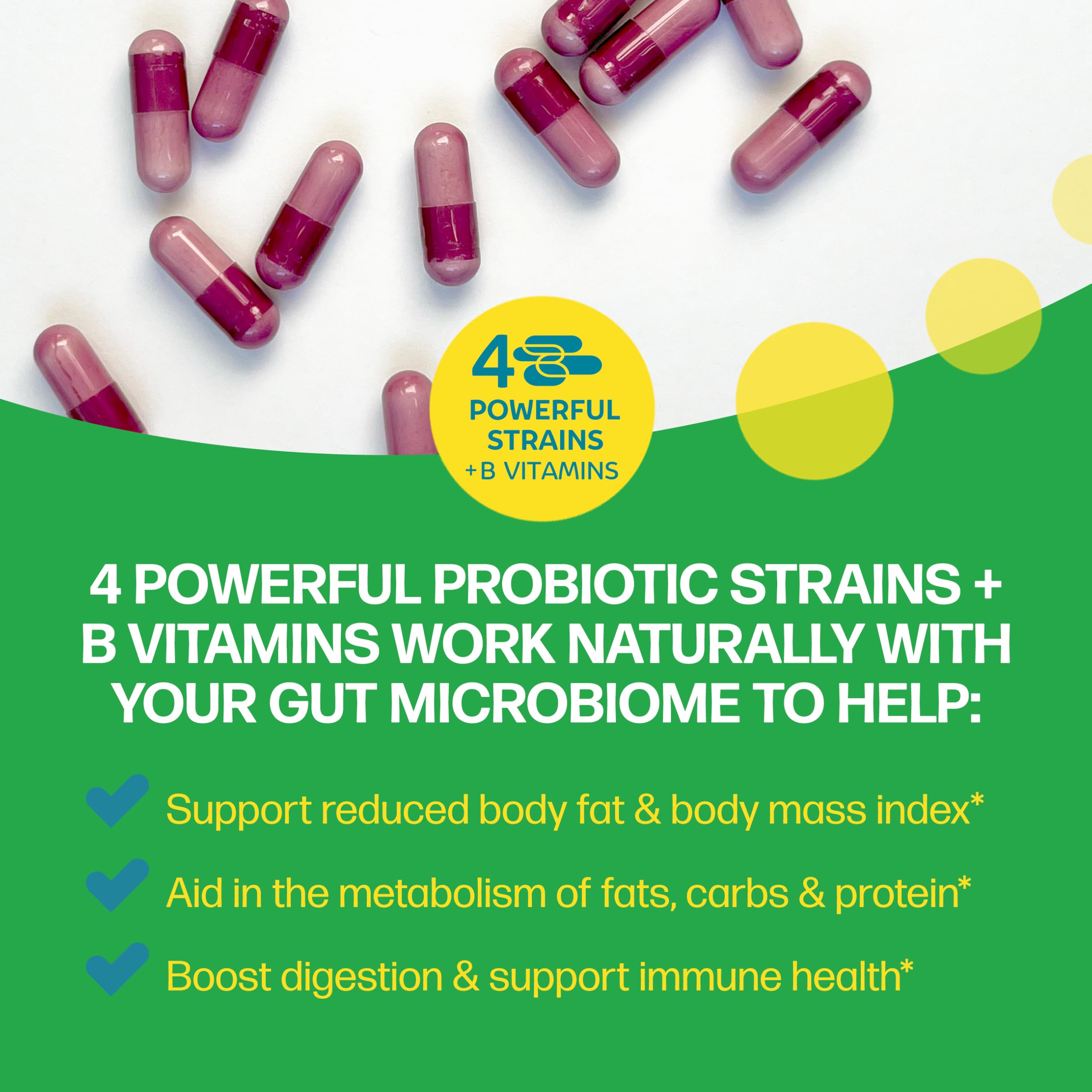 Culturelle Metabolism bottle label shows B-Vitamins for energy-related benefits.
